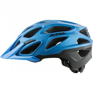 ALPINA HAGA - Schokabsorberende, veilige en optimaal aanpasbare Urban fietshelm met geïntegreerd ledlicht voor volwassenen, indigo mat, 51-56 cm