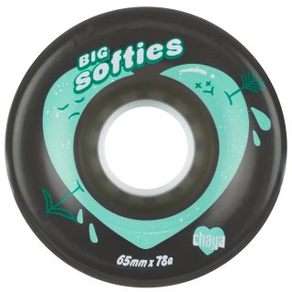 Chaya Outoor Wheels Big Softies Clear Black 65mm 78A 4 Pack
