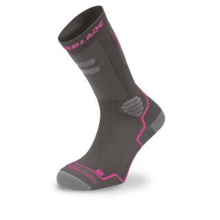 Rollerblade High Performance Socks Dark Grey Pink
