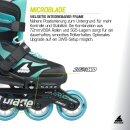 Rollerblade Microblade schwarz/hellblau EU 33-36,5  / US 2-5