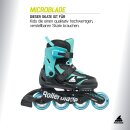 Rollerblade Microblade schwarz/hellblau EU 36,5-40,5  / US 5-8
