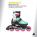 Rollerblade Microblade XT schwarz/meeresgrün EU 28-32  / US 11J-1