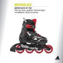 Rollerblade Microblade schwarz/rot EU 28-32  / US 11J-1