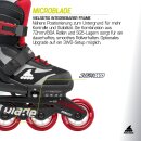Rollerblade Microblade schwarz/rot EU 28-32  / US 11J-1