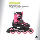 Rollerblade Microblade schwarz/rosa EU 28-32  / US 11J-1