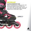 Rollerblade Microblade schwarz/rosa EU 28-32  / US 11J-1